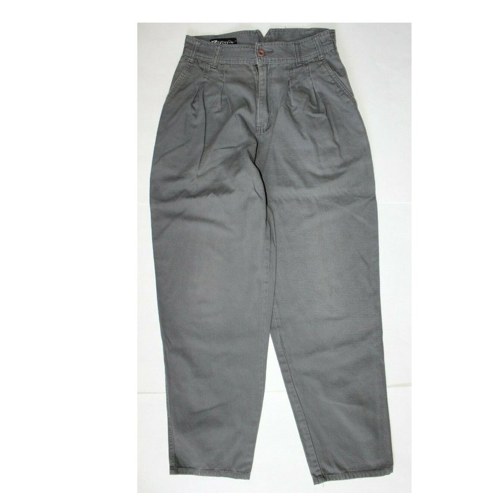 Men's Zeppelin Gray Pleated Pants, Waist: 28", Inseam: 30.5"